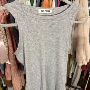 Joah Brown Light Gray Tank Top
